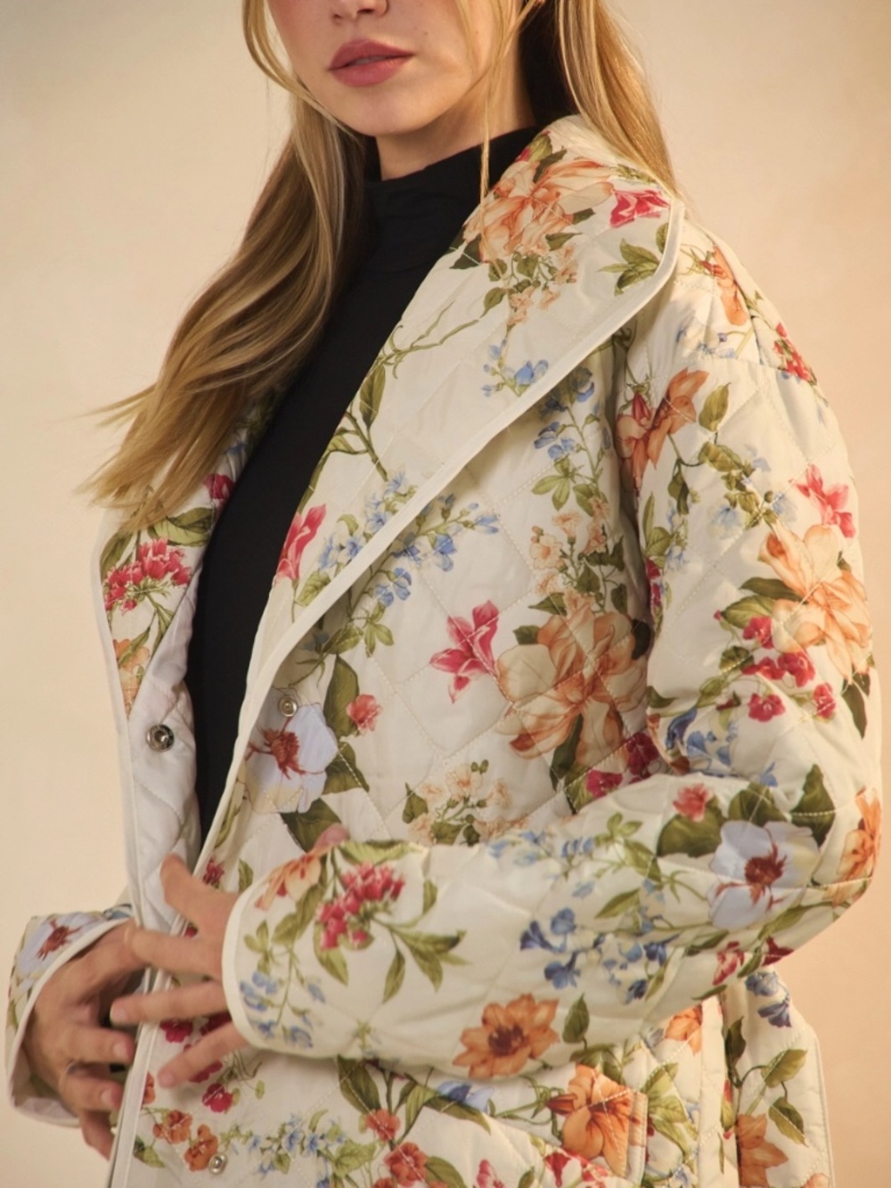 Spring Floral Quilted Jacket - Picture 7 of 9